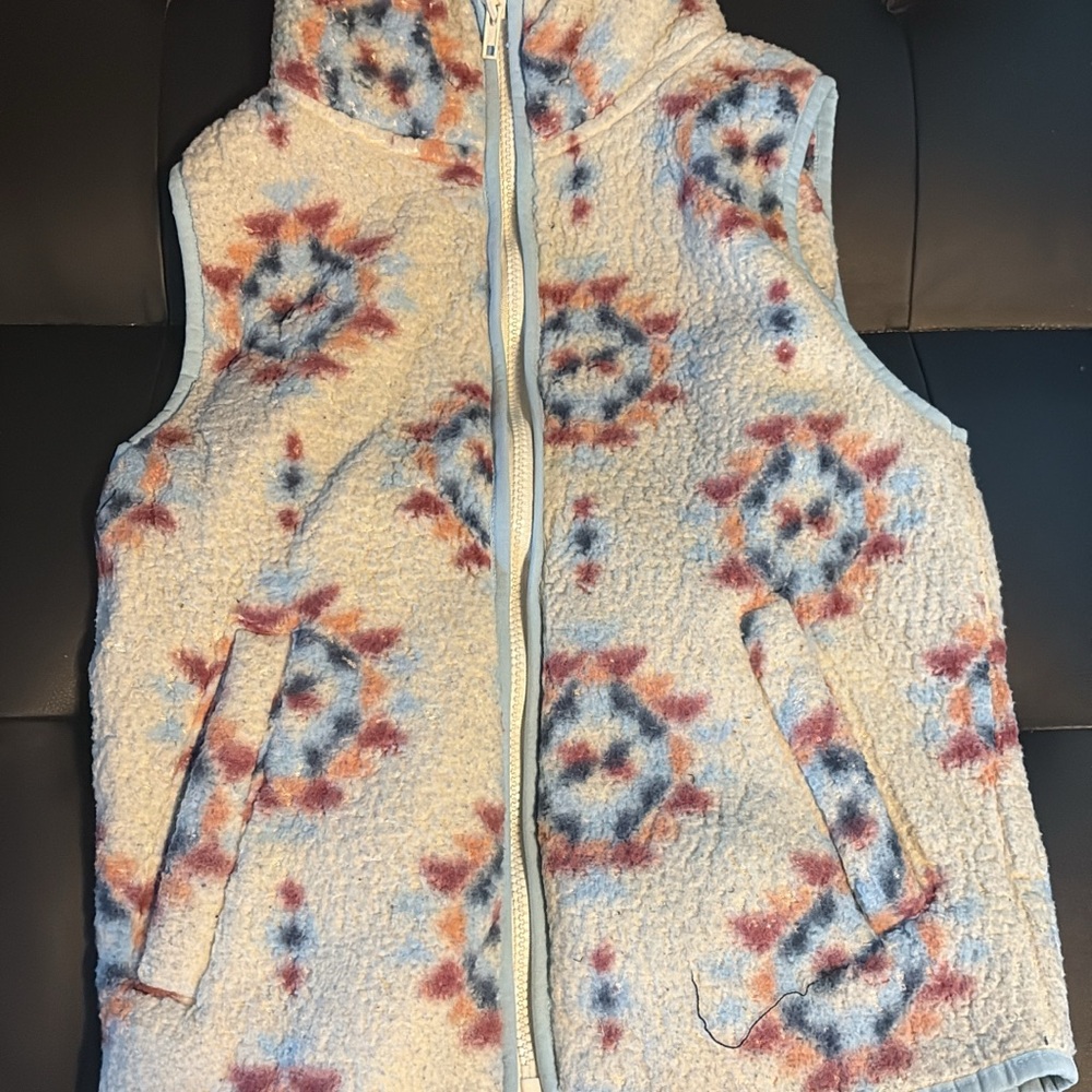 Colorful Patterned Hooded Vest